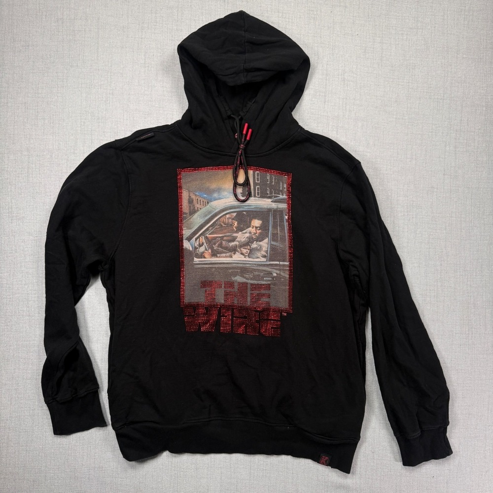 DeKryptic The‎ Wire HBO Hoodie Graphic Rhinestone Pullover Black Cotton 3XL